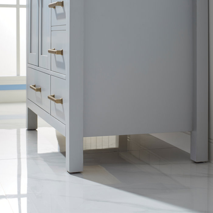 Everly Quinn Ryland 36" Single Bathroom Vanity Set with Mirror